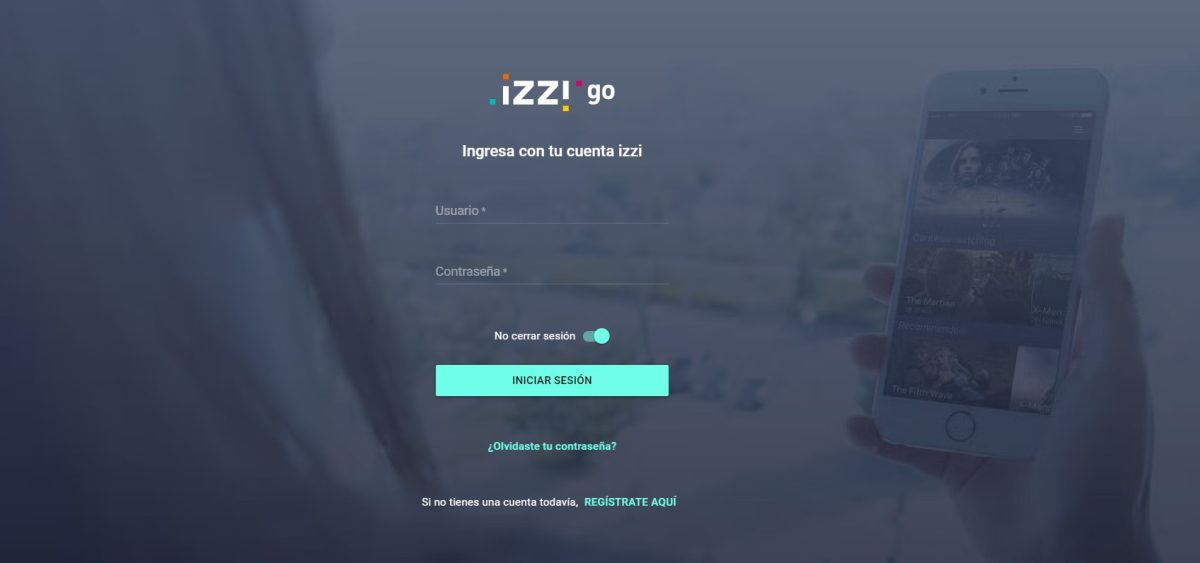 Iniciar sesión en Izzi Go